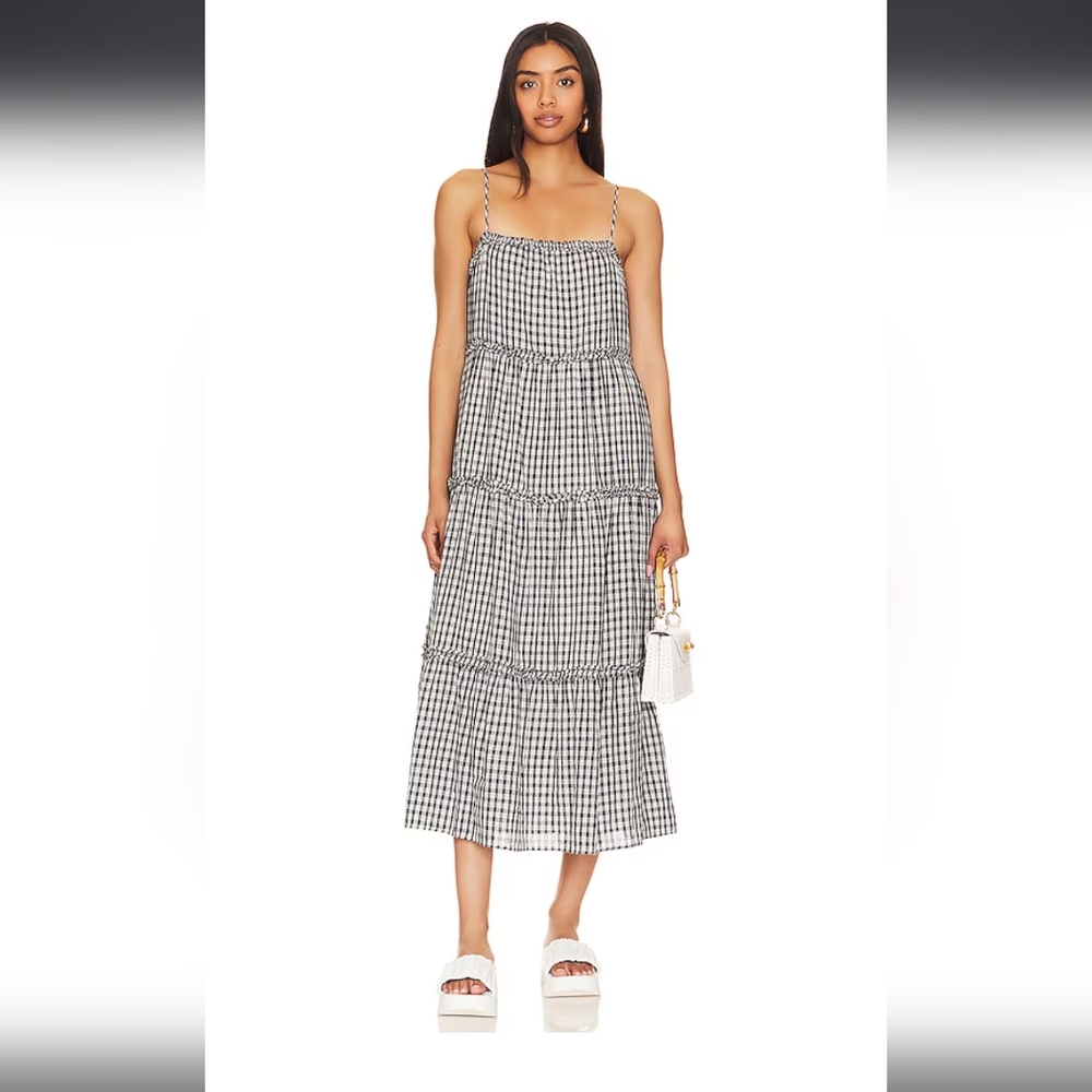 Rails Gingham Zuri Maxi Dress in Blue Sailor Check